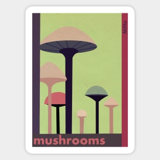 spring mushrooms Sticker